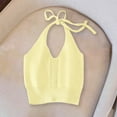 thumbnail image 2 of AherBiu Baby Toddler Girls Clothes Knitted Summer Halter Tops Backless Cropped Sweater Tank Top for Kids Teens, 2 of 3