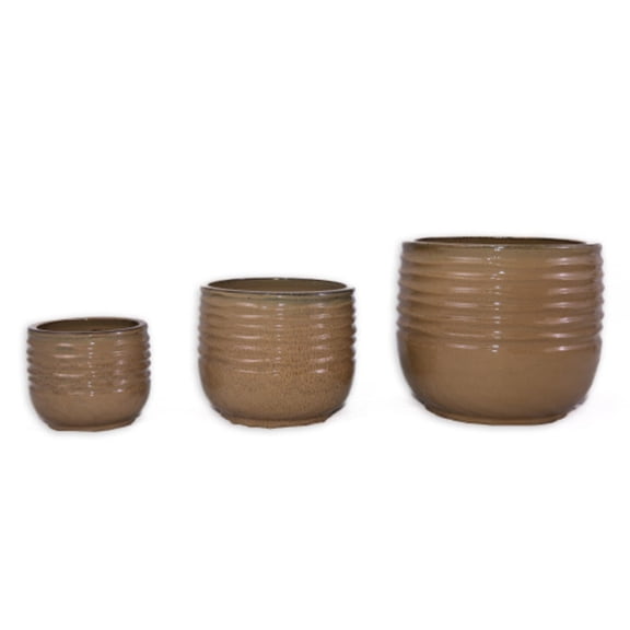 BOFANG Ceramic Antique Bronze Planter with Weatherproof