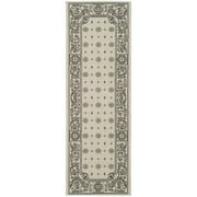 Angle View: Safavieh Courtyard CY1356 Indoor/Outdoor Area Rug Sand/Black