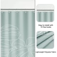 thumbnail image 5 of Sage Green Waterproof Shower Curtains for Bathroom White Leaf Bath Curtains Decor with Hooks Minimalist Botanical Leaves Decorative Plant Fabric Shower Curtains Hotel,72x72 Inches, 5 of 6