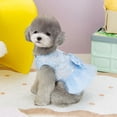 thumbnail image 4 of Pet Princess Gauze Skirt Color Traction Skirt Dog Lace Party Dress Style Beautiful Appearance Fashion Skin Friendly Breathable Texture Soft Machine Wash/Cold Water Hand Wash Blue XS, 4 of 8
