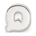 thumbnail image 2 of Auriga Fine Jewelry 925 Sterling Silver E-coated Letter Q Slide Charm Pendant for Women (L- 7.4mm), 2 of 6