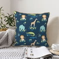 thumbnail image 4 of KLL Tropical Animals Decorative Throw Pillow Covers Velvet Soft for Couch Sofa Bedroom Living Room Outdoor (No pillow core)- 20"x20", 4 of 5
