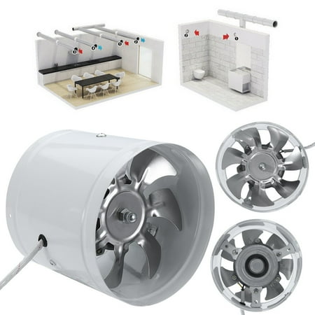 

Tangnade Blower Fan 6 Inch Duct Booster Inl.ine Blower Fan 260 CFM Exhaust Ducting Cooling Vent Fan White one size