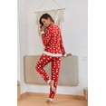 thumbnail image 2 of Ekouaer Pajamas For Women Comfy Long Sleeve Jogger Set Lounge Pjs Set With Pockets polka dots, 2 of 5