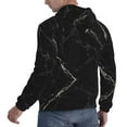 thumbnail image 3 of Bingfone Black Marble Texture Abstract Men'S Drawstring Hoodie Long Sleeve Pocket Sweatshirts-Large, 3 of 9