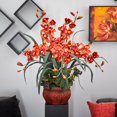 thumbnail image 3 of Cymbidium W/arrangement de Soie de Vase Décoratif, 3 of 5