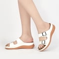 thumbnail image 5 of Atoshopce Womens Wedge Sandals Summer Casual Open Toe Buckle Platform Sandal Slip On Beach Flatform Shoes, 5 of 7