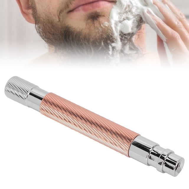 Safety Handle Anti Slip Washable Reusable Metal Hand Shaver Handle for Men