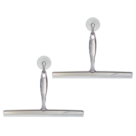 iDesign Bathroom Shower Squeegee with Wall Hook - Shower Squeegee for Glass Shower Doors or Bathroom Cleaning