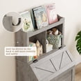 thumbnail image 4 of 2-estante para niños de madera almacenamiento gabinete: estante y toy almacenamiento con flip-top lid y cubby, gris finish para playroom, dormitorio, nursery, o school, 4 of 8