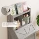 thumbnail image 4 of 2-estante para niños de madera almacenamiento gabinete: estante y toy almacenamiento con flip-top lid y cubby, gris finish para playroom, dormitorio, nursery, o school, 4 of 8