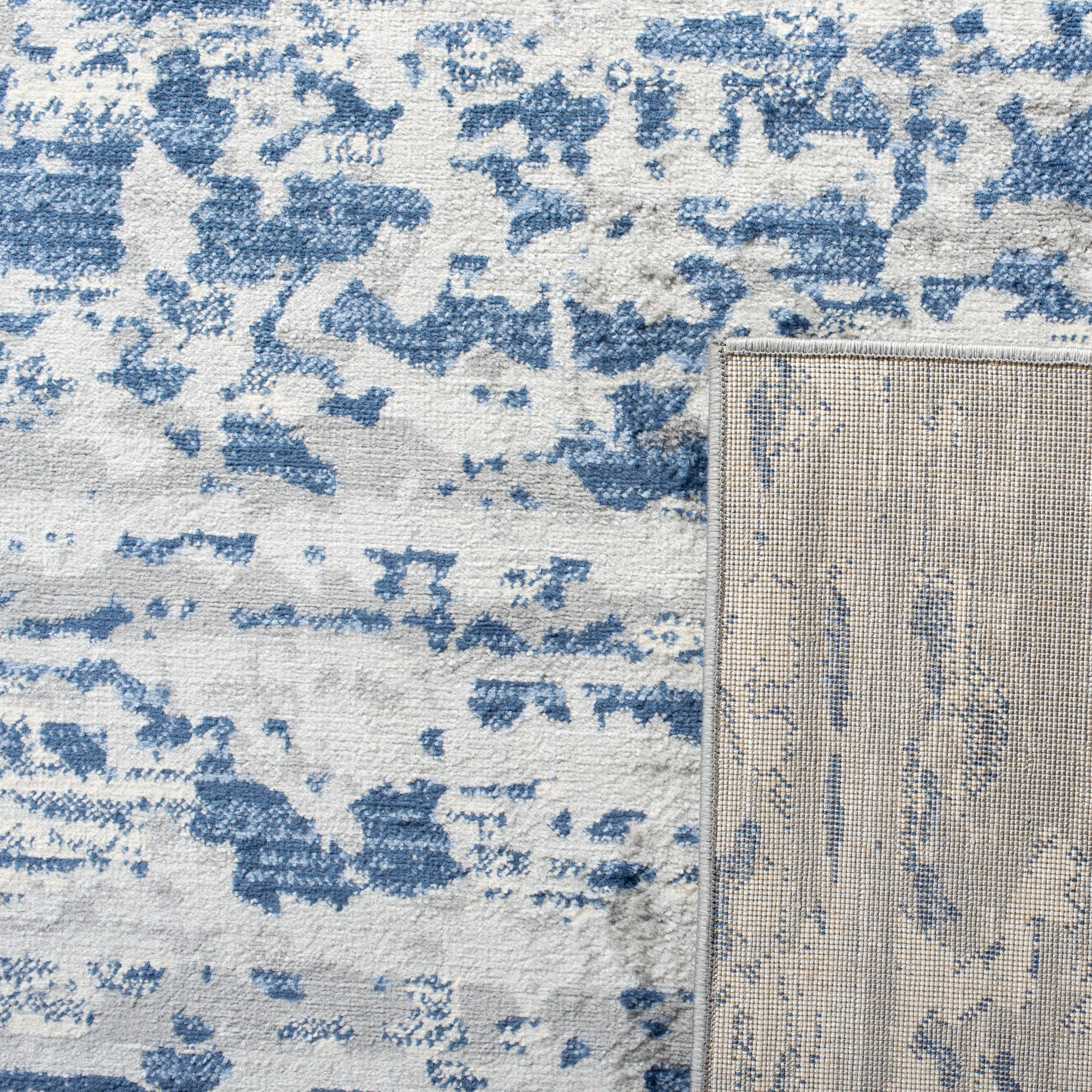 SAFAVIEH Jasper Brandt Abstract Overdyed Runner Rug, Ivory/Blue, 2' x 10'