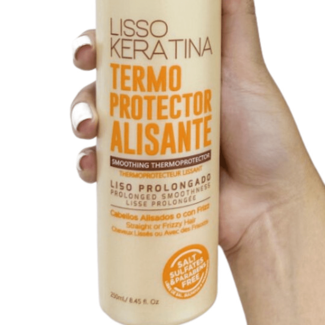 Placenta Life Be Natural Lisso Keratina Smoothing Thermoprotector for Straight or Frizzy Hair-Split Ends Repairing-Nourishing- Frizz Control Termoprotector -250 ml/8.45 fl.oz