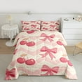 thumbnail image 2 of Manfei Dreamy Pink Bowknot Bedding Comforter Set, Vintage Rustic Flower Twin Comforter Sets, Teens Kids Child Reversible Bedding Set, Super Cozy Room Decor, 2-Piece, 2 of 8