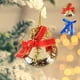 thumbnail image 1 of mfyjkho Campanas navideñas de plástico colgantes, campanas de viento abiertas de 3,5 cm, mini adornos colgantes, incluye 6 piezas, para árbol o exhibición navideña., 1 of 7