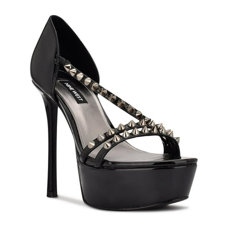 

Nine West Womens Fabla Patent Studded Platform Sandals