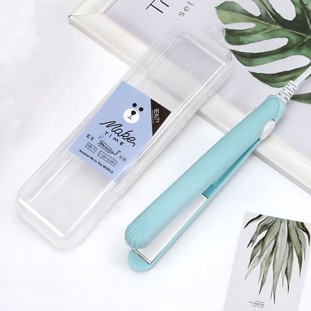 HIBIBUD 2-in-1 Mini Hair Straightening Irons Portable Travel Mini Hair Straightener for All Hair Types Flat Iron Hair Straightener Travel Size Straightens & Curls