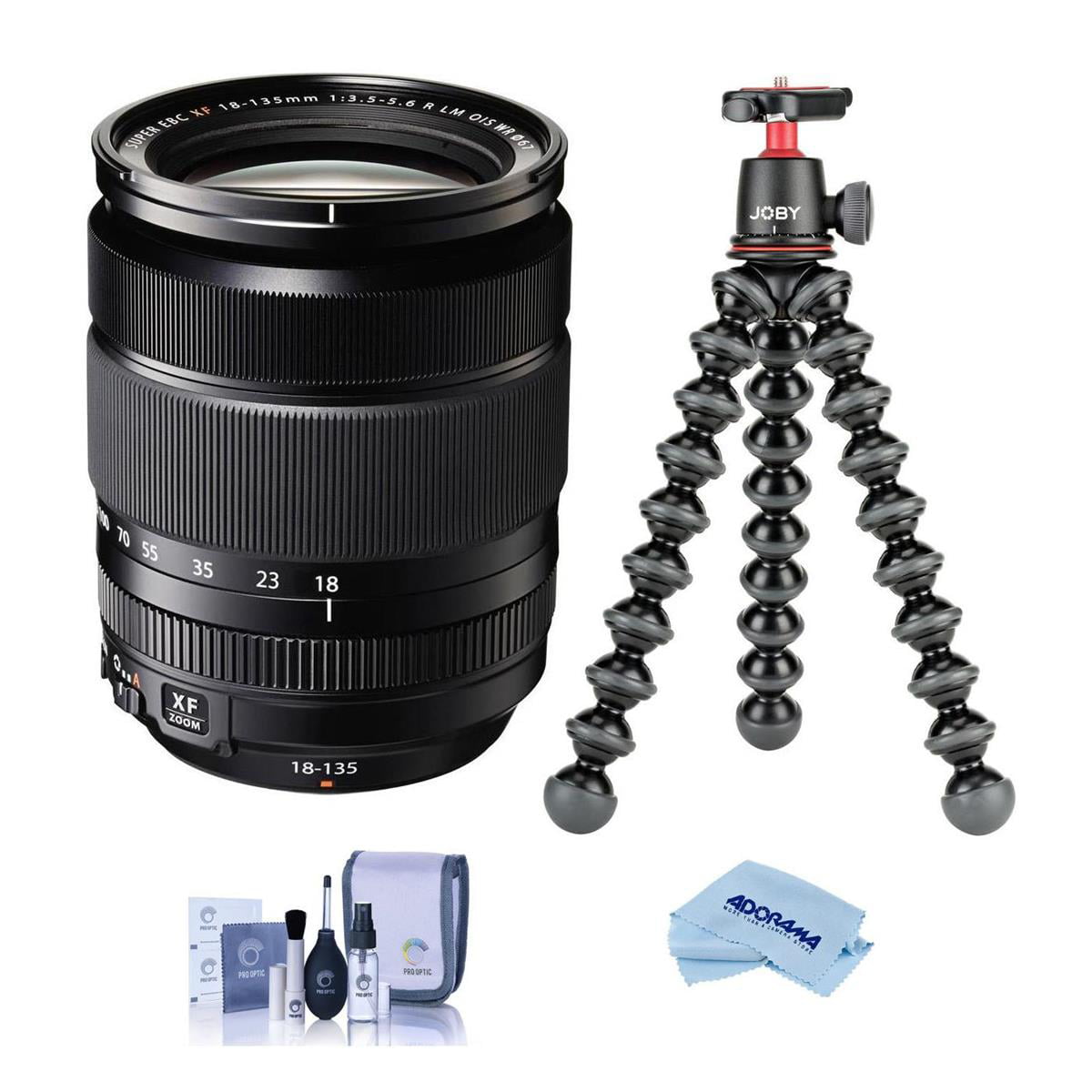Fujifilm XF 18-135mm F3.5-5.6 R LM OIS WR (Weather Resistant) Lens (35mm  Format Equivalent: 27-206mm) - Bundle With Joby GorillaPod 3K Kit Black,  Clea - Walmart.com