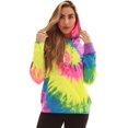 thumbnail image 4 of Just Love Women's Loop Terry Tie Dye Hoodie (Tie Dye Neon Pink Lime and Blue, 2X), 4 of 4