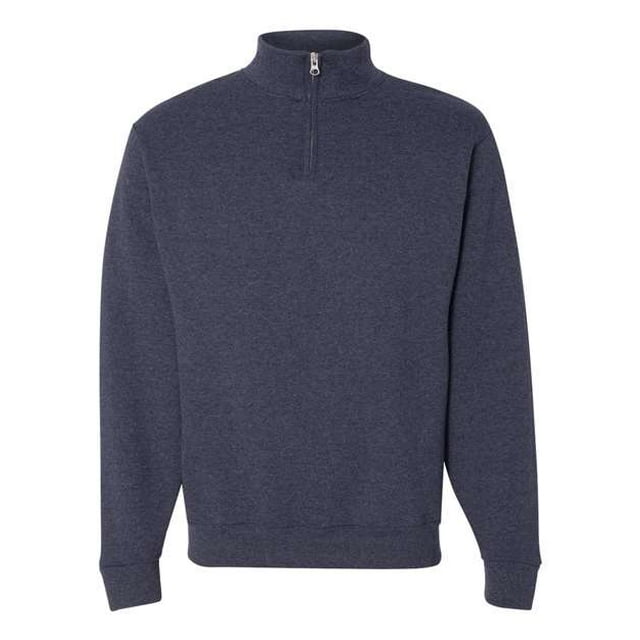 Sudadera Jerzees NuBlend Quarter-Zip Cadet Collar de 8 oz para hombre-VINTAGER NAVY-M Jerzees 995MR