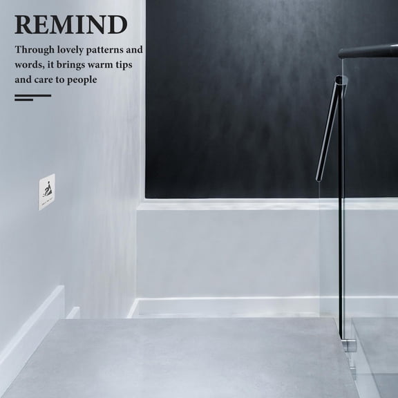 Hytrove 1Set Bathroom Supply Slippery Floor Sign for Replacing Wet Floor Warning 3.85X3.85X0.12in