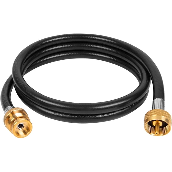 GASPRO 5FT Propane Extension Hose, Connects 1lb Appliance to Propane Tree or Propane Tee Adapter, Compatible with Buddy Heater, Weber Q Grill, Coleman Camping Stove and more