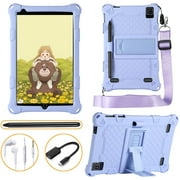 8 inch Kids Tablet pre-installed learning Apps and games,Smart Tablet PC with 1280 x 800 IPS HD Display, 2G & 32G Storage, Android 10.0 Triple Camera, WiFi & Bluetooth & FM (Purple)