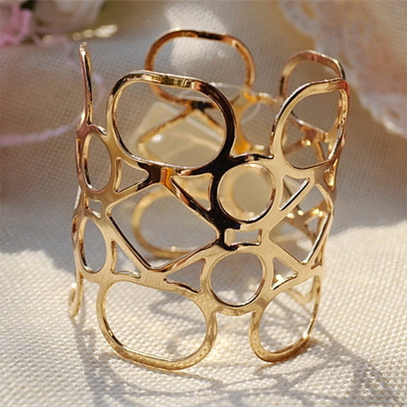 STOBOK Open Upper Armband Armlet Plating Bracelet Golden 1Set Women Fashion Jewelry for Daily Wear