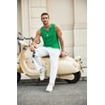 thumbnail image 3 of COOFANDY Men's Casual Tank Tops Knit V Neck Sleeveless T Shirts 2 Pack Summer Beach Lightweight Muscle Tee, 3 of 6