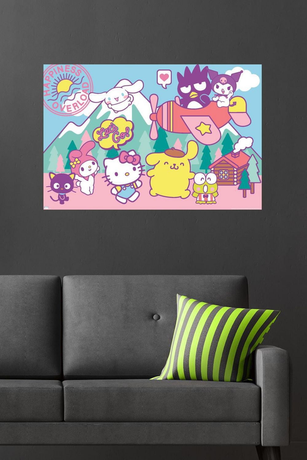 Hello Kitty and Friends: 22 Spring - Happiness Overload Wall Poster, 22.375" x 34"