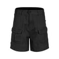 thumbnail image 3 of Sngxgn Womens Hiking Cargo Shorts Summer Half Pants Travel Shorts with Zipper Pockets(Black,L), 3 of 7