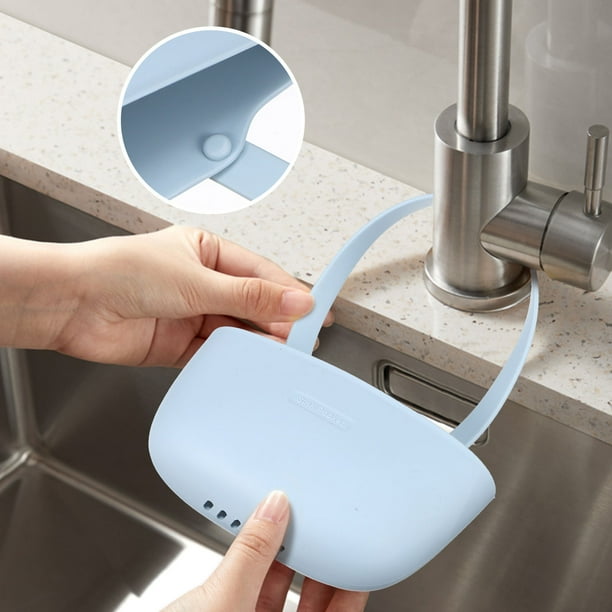 Phenofice 2Ud Soporte Colgante Multifuncional Para Fregadero Con Cesta Para Esponjas Y Accesorios De Cocina