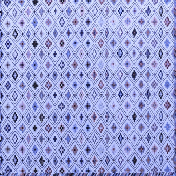 Ahgly Company Indoor Square Abstract Blue Modern Area Rugs, 6' Square