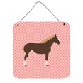 thumbnail image 1 of "Treasures Pink Percheron Check Lámina metálica, 6hx6w" Caroline's Treasures BB7906DS66, 1 of 1