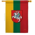 thumbnail image 2 of Breeze Decor 08198 Lithuania 2-Sided Vertical Impression House Flag - 28 x 40 in., 2 of 2