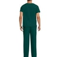 thumbnail image 3 of Scrubs for Men -V-Neck Scrub Top and Jogger Scrub Pant for Nursing Uniforms Anti-Wrinkle Mens Scrubs Set Dark Green 2XL, 3 of 3