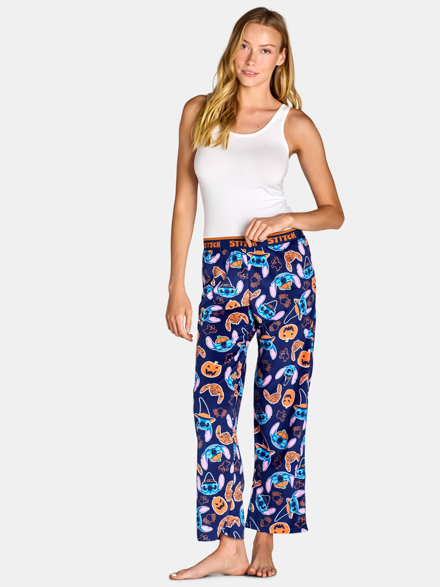 Disney Women's Stitch Halloween Velour Sleep Pants, Sizes XS-3X