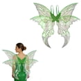 thumbnail image 3 of Bwiyojiz Event & Party Supplies Holiday Masquerade COS Dress up Elves for Girls Women Sparkly Assistant with Elastic Shoulder Straps, Gifts for Yourself, Green, 3 of 8