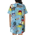 thumbnail image 3 of Rocae Pirate Marine Animals for Two Piece Sleepwear Pajamas Sets for Women Soft Short-Sleeved Pjs with Lounge Shorts XX-Large, 3 of 9