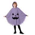 thumbnail image 4 of Arlun Boys Girls Halloween Hooded Capes Cute Ghost Face Printed Costume Capes Kids Dress up Cosplay Party Pumpkin Capelet 2026 Spooky Season Stage Performances Clothes A-Purple L, 4 of 7