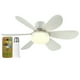 thumbnail image 1 of Ventilador de techo Lámpara LED Base E27 Bombilla LED de 3 velocidades Ventilador de techo Ventilador de techo LED moderno regulable 52 cm para dormitorio Sala de estar Cocina, 1 of 9