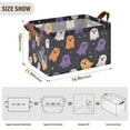 thumbnail image 7 of Yayeee Foldable Storage Basket for Shelves with Handles Waterproof Cloth Bins, Orange Halloween Ghosts, 7 of 7