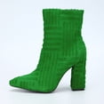 thumbnail image 4 of Mostsola Ankle Boots for Women Trendy Pointed Toe Block High Heels Party Prom Dress Shoes, 4 of 9