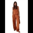 thumbnail image 3 of Conjuntos de 2 Piezas para Mujer: Chaleco de , Conjuntos Casuales Elegantes, Pantalones de Pierna , Trajes Color Naranja M, 3 of 7