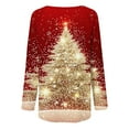 thumbnail image 5 of Ounisa Sequin Christmas Tree Sweatshirt Woman Christmas Round Neck Sweater Xmas Gifts Top Casual Long Sleeve Tops, 5 of 5