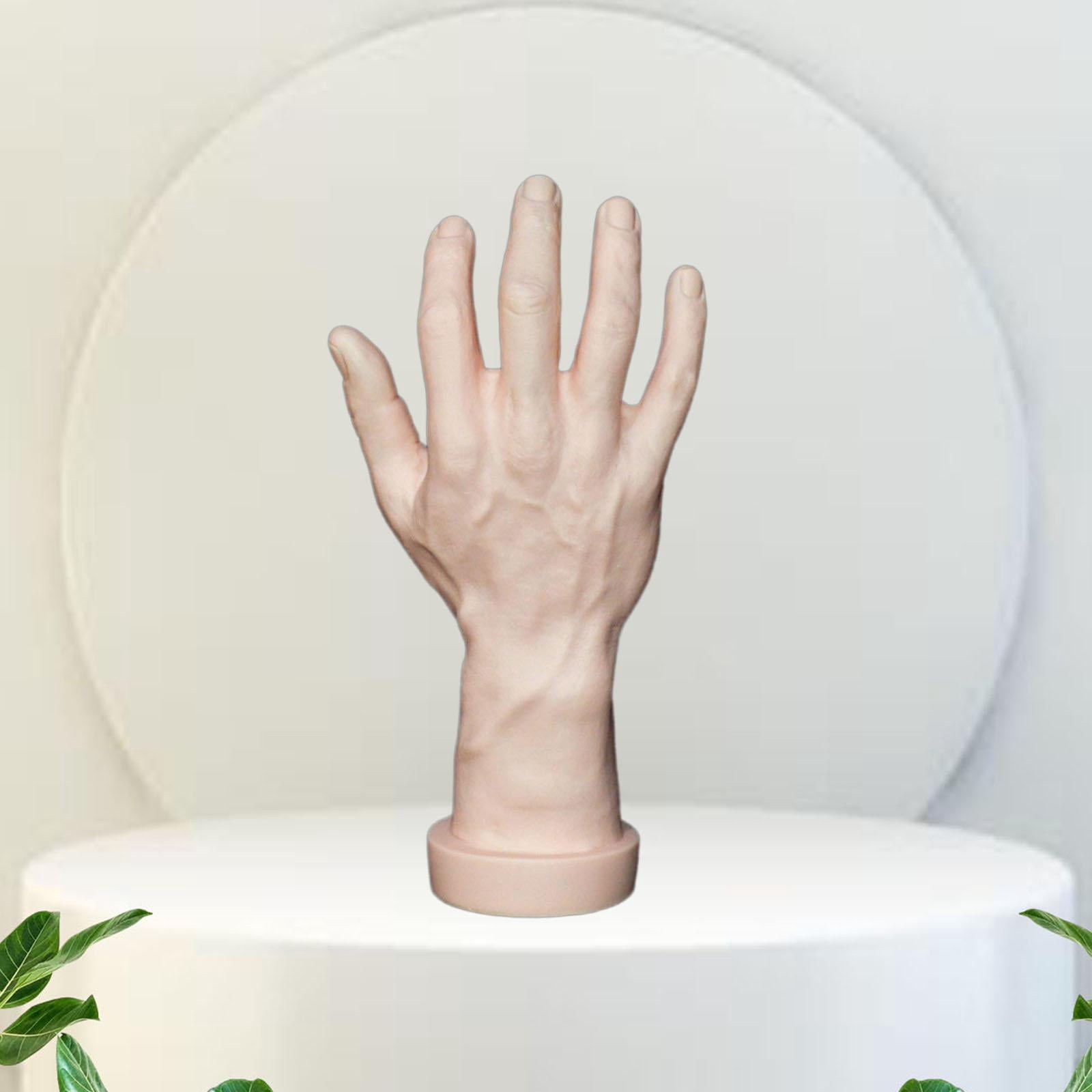Serenable Hand Model Jokes Toy Lifelike,Photo Props,Fake Hand Mannequin Hand for Cosplay Decoration Jewelry Display Party Nail Training skin