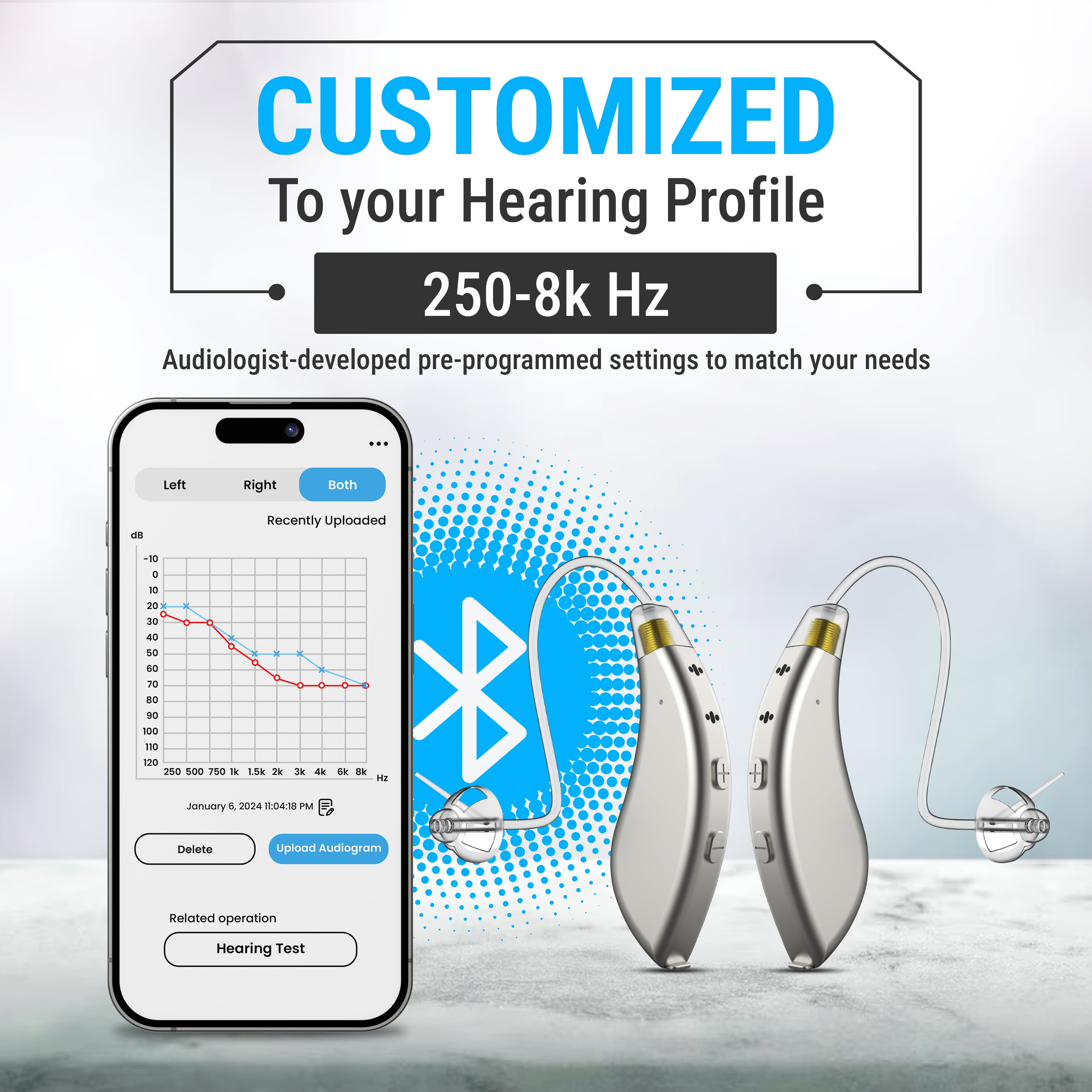 BlaidsX Pro Programmable Hearing Aids for Adults with Mobile App Hearing Test & Noise Cancellation, Hearing Aids for Seniors with Bluetooth, Dual Mic & 48 DSP Channels | USA-Made Multi Core Processor