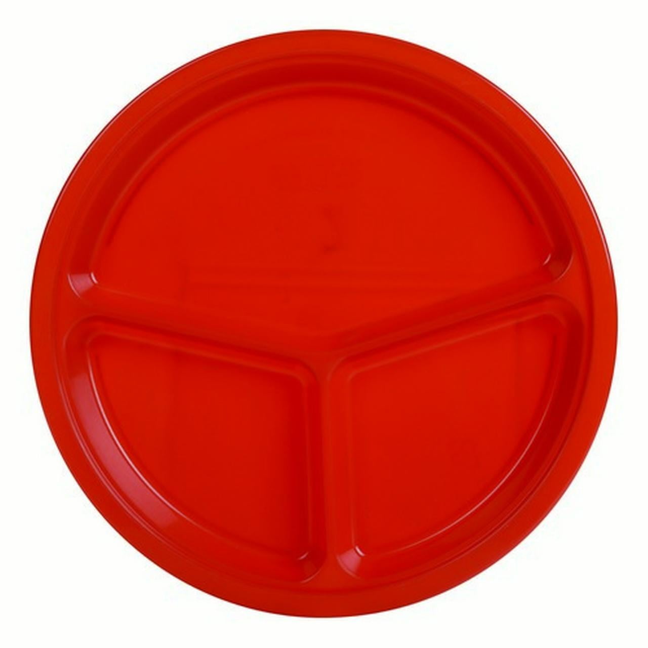 Pack of 48 B&R Plastics PP48 Assorted Polyethylene Divided Plate 10-1/2 W in.
