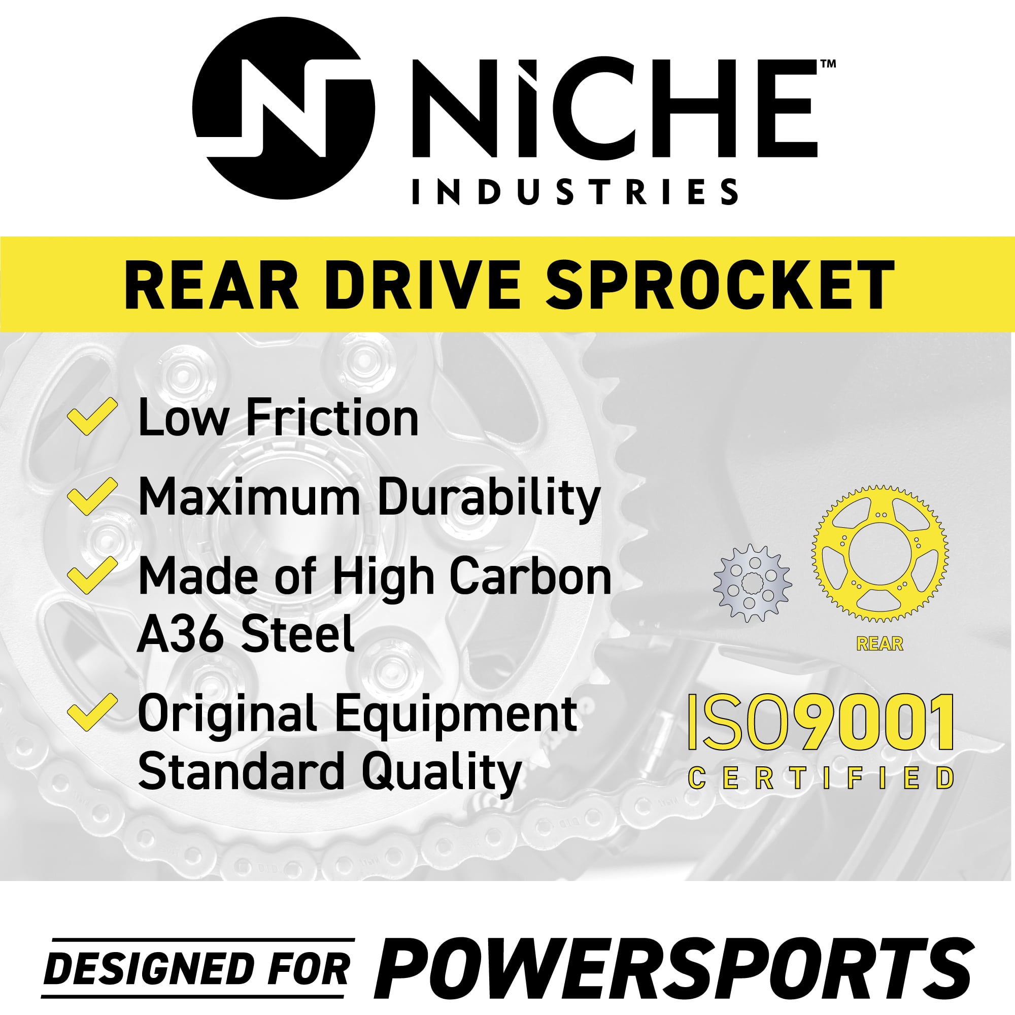 NICHE 428 Pitch Front 15T and Rear 42T Drive Sprocket Kit for 1976-1981 Kawasaki KE100ment 13144-054